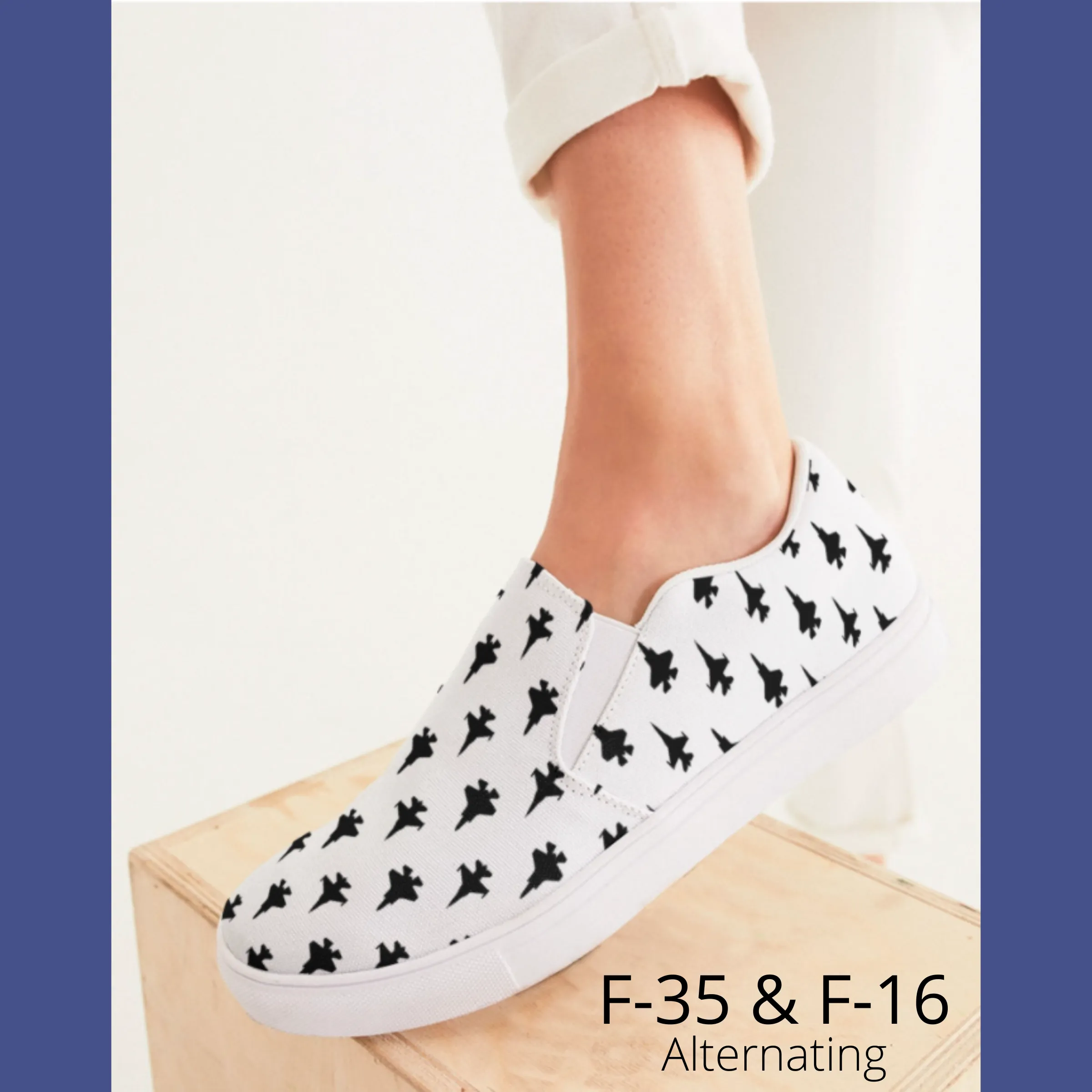 ANY Aircraft Womens 'Slip On' Canvas Shoes (4 Colors)