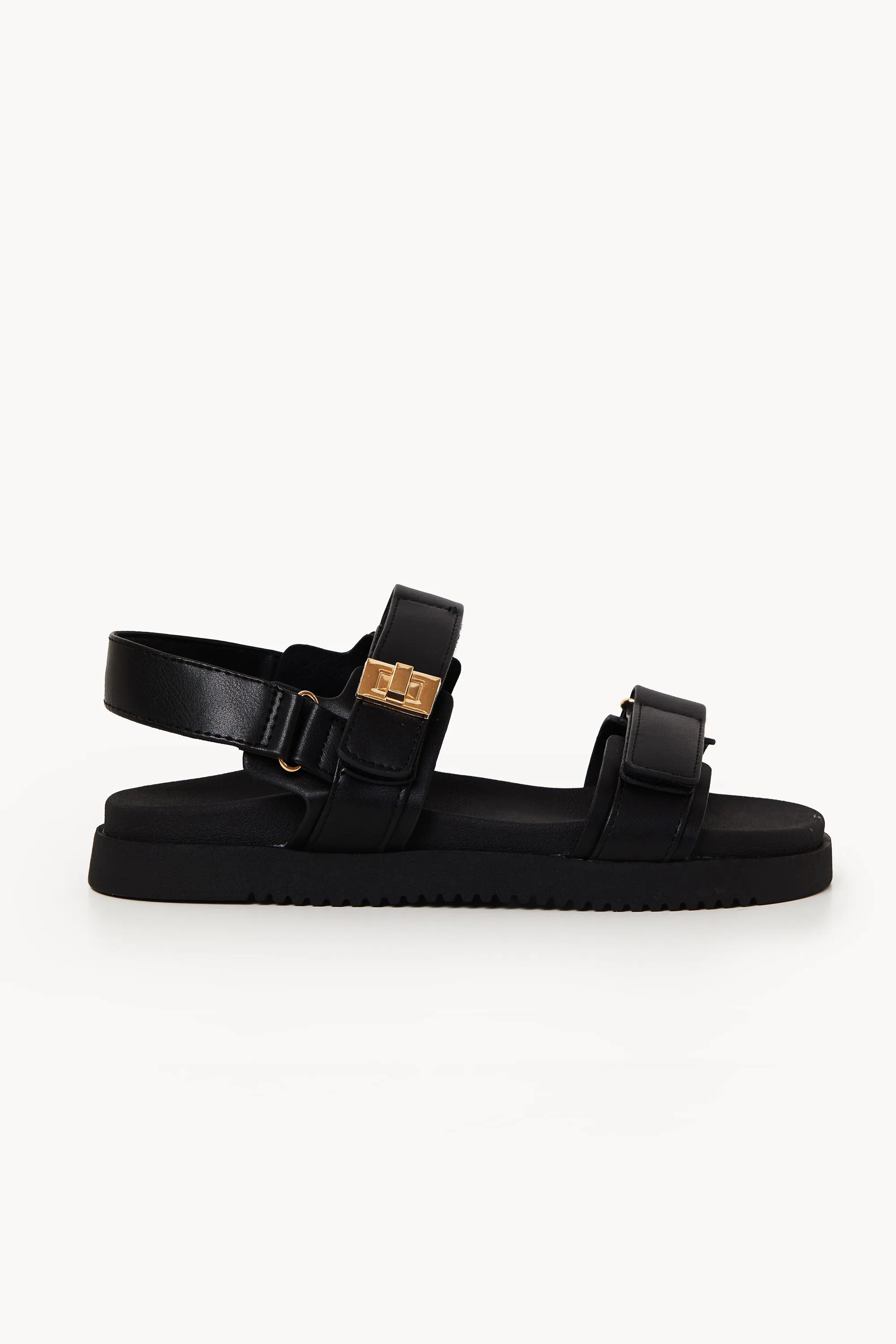 Lenora Black Slingback Sandals